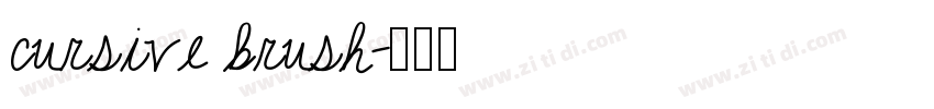 cursive brush字体转换
